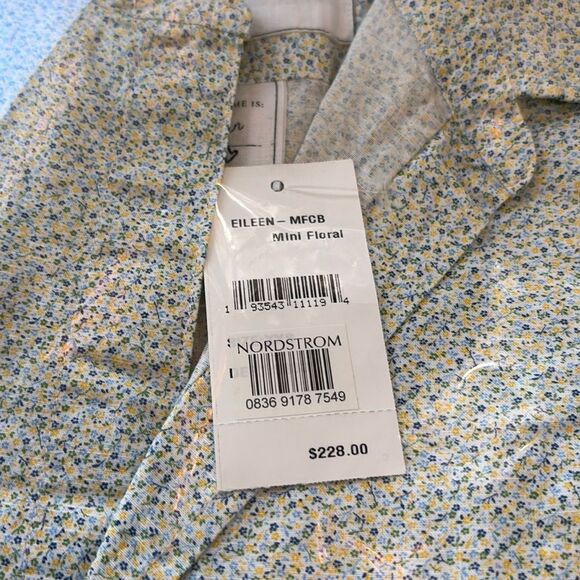 FRANK & EILEEN Silvio Liberty Woven Mini Blue Flowers NWT  $228 - Picture 3 of 5